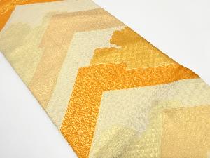 アンティーク　佐賀錦　雲に幾何学・古典柄織り出し袋帯（材料）